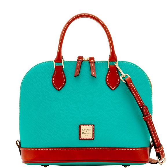 Dooney & Bourke Handbags - Dooney & Bourke Pebble Grain Zip Zip Satchel - Spearmint